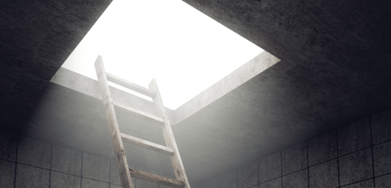 ladder leading to safety