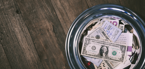 money in offering plate