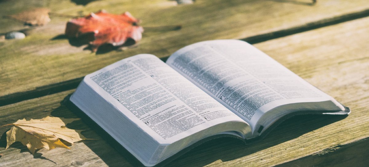 bible on wooden table